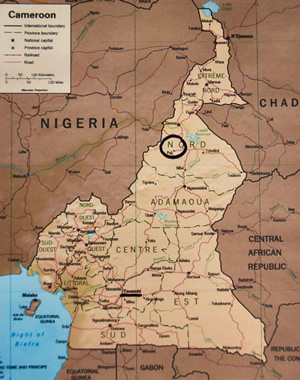 喀麦隆的地图
