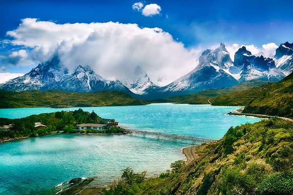 智利的山脉、湖泊和风景