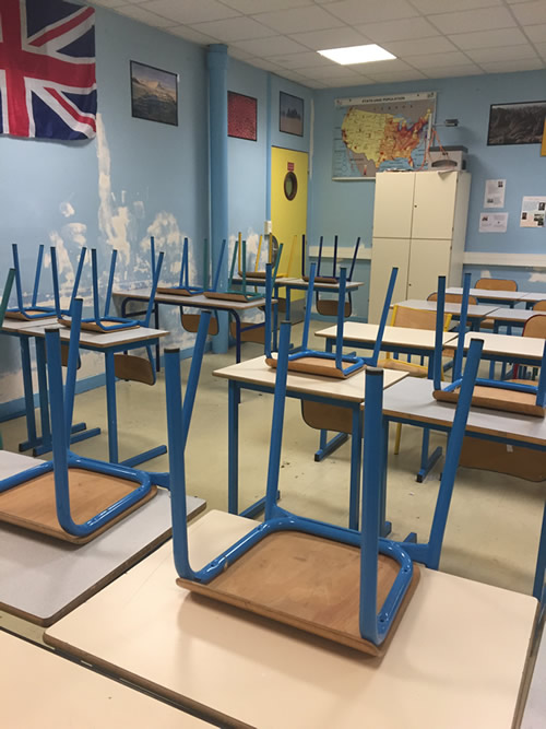 法国助理计划的法国教室