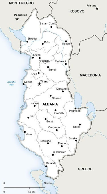 阿尔巴尼亚是地中海的一个国家。