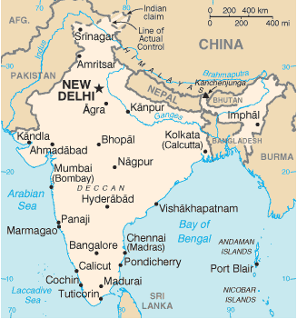 印度的地图