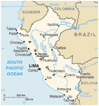 秘鲁的地图