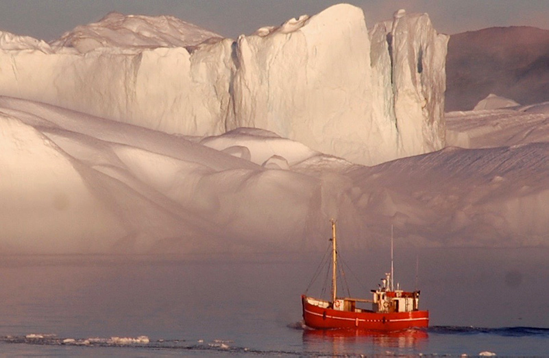 格陵兰岛的冰盖。
