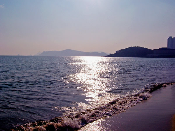釜山附近的haeundae海滩