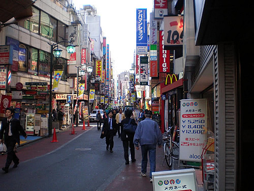 日本东京的购物街