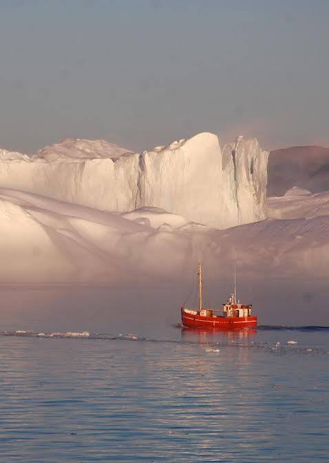 格陵兰的渔船。