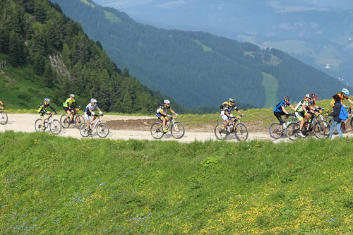 集体骑自行车翻越阿尔卑斯山