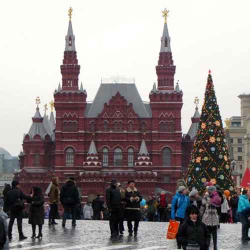 莫斯科红广场的圣诞节