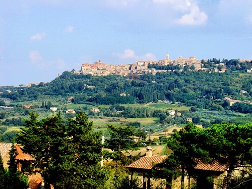 意大利托斯卡纳Montepulciano的视图