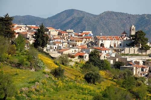 塞浦路斯葡萄酒之路上的村庄