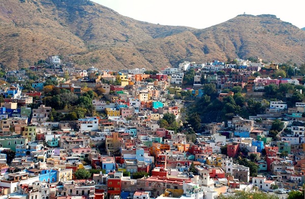 Guanajuato市建在山坡上