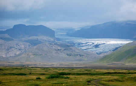 冰岛灾区的冰川