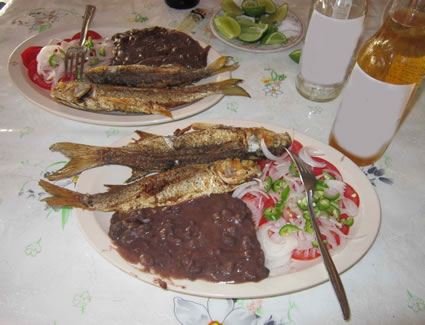 墨西哥瓦哈卡的海鲜餐