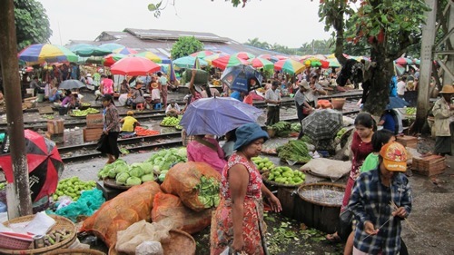 缅甸街头市场