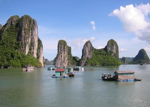 越南的渔船和岛屿