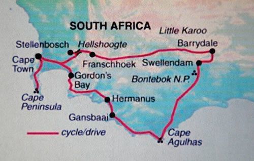 南非的自行车地图