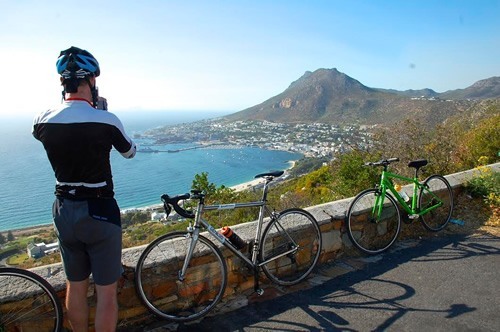 骑自行车的照片开普敦,南非