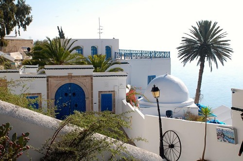 突尼斯的海滨小镇西迪布赛德