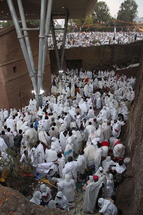埃塞俄比亚拉利贝拉的宗教游行