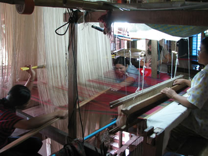 丝绸编织织机