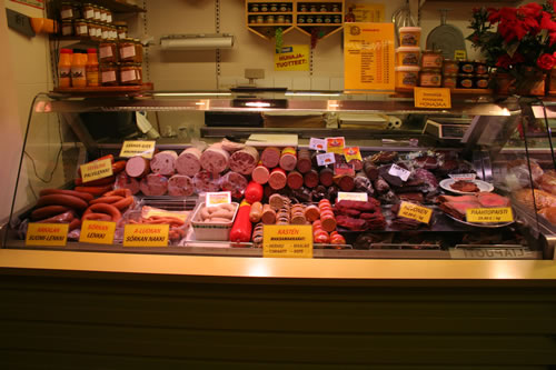 芬兰肉柜台