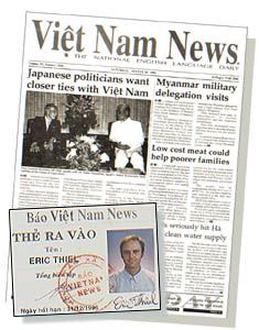 在越南报纸上工作