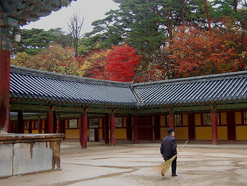 韩国的宁静寺庙