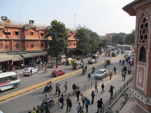 斋浦尔市的街景。