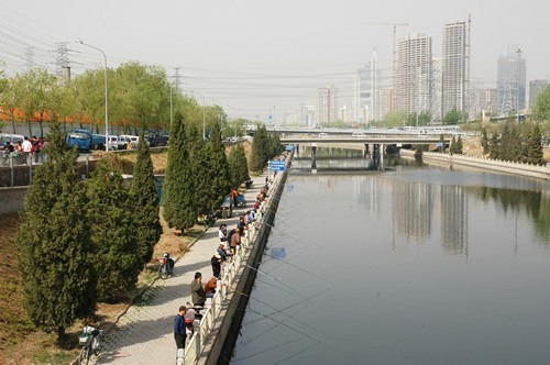 人们在北京钓鱼