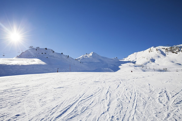 安道尔的一个滑雪斜坡