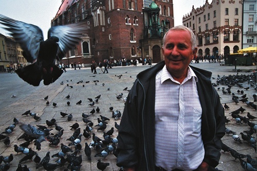 克拉科夫的鸽子的男人