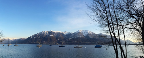 在瑞士提契诺的Lago Maggiore
