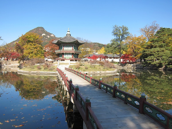 韩国首尔的一个宁静的花园