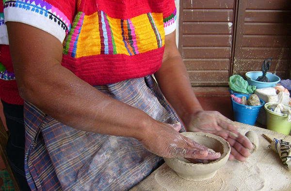 墨西哥恰帕斯的传统陶器