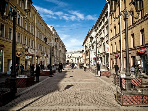 圣彼得堡的步行街