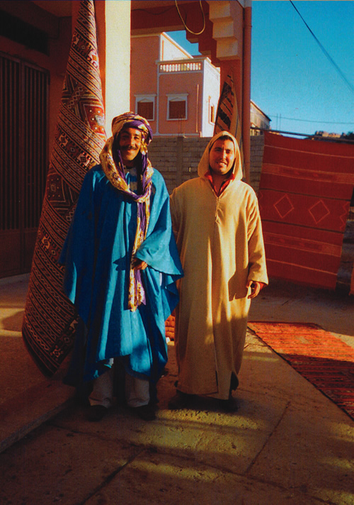 摩洛哥的柏柏尔地毯卖家