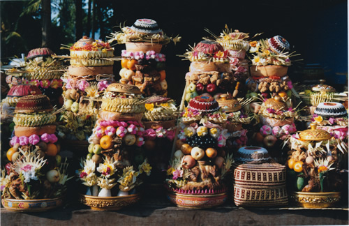 巴厘岛寺庙的食物