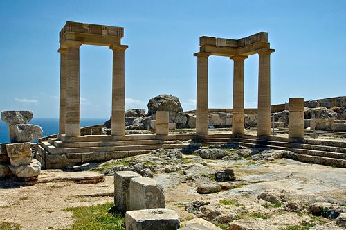 希腊罗德岛的雅典娜神庙