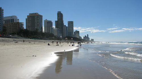 澳大利亚布里斯班附近的海滩